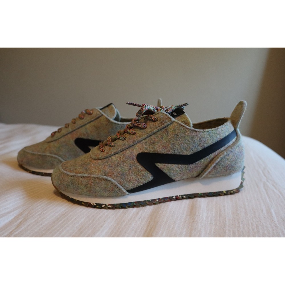 Rag & Bone Retro Runner Recycled Felt Sneakers Womens 6.5 Speckled, Discontinued
